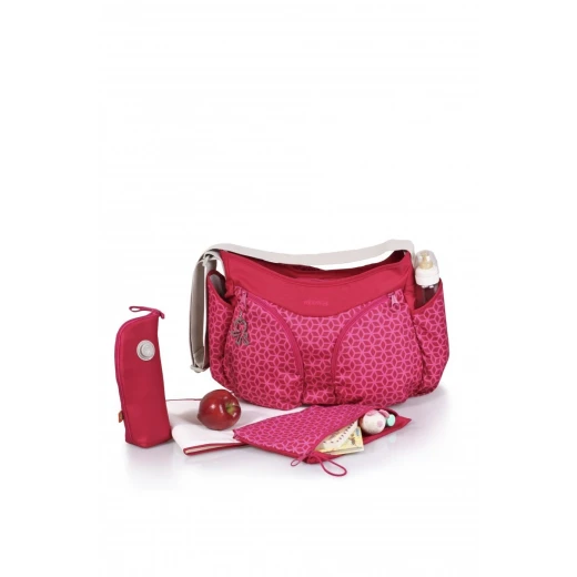 Okiedog Urban Mondo Messenger Diaper Bag - Pink Okiedog Urban Mondo Messenger Diaper Bag - Pink