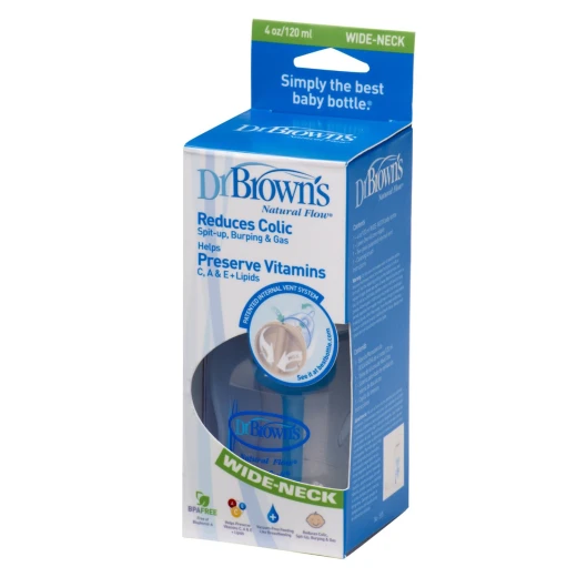 Dr. Brown's Natural Flow Wide-Neck (120ml) Single Bottle - دكتور براونز - Image 2