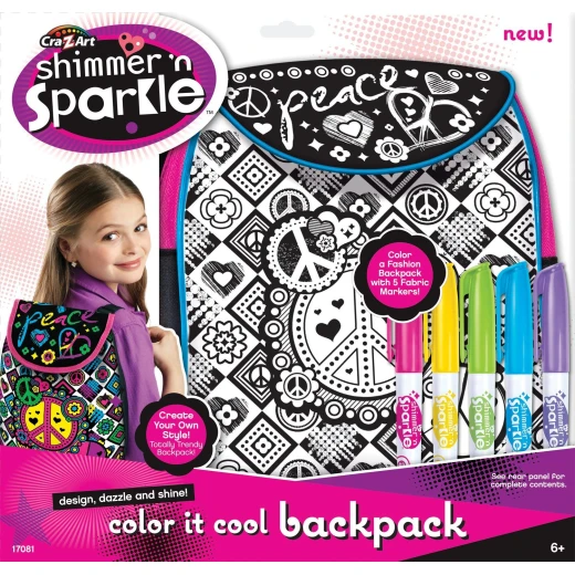Cra-Z-Art Shimmer N Sparkle Color Your Own Backpack - كري-زي-آرت - Image 2