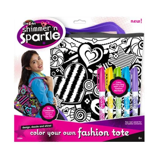 SHIMMER 'N SPARKLE COLOR YOUR OWN FASHION TOTE SHIMMER 'N SPARKLE COLOR YOUR OWN FASHION TOTE