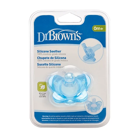 Dr. Brown's One Piece Silicone Soother, Blue - دكتور براونز - Image 2