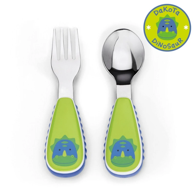Skip Hop Zootensils Fork And Spoon - Dino - سكيب هوب