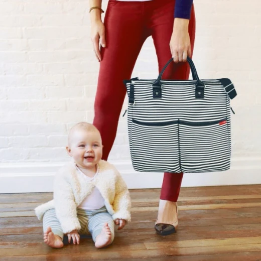 DUO SPECIAL EDITION DIAPER BAG - Black Stripes - سكيب هوب - Image 2