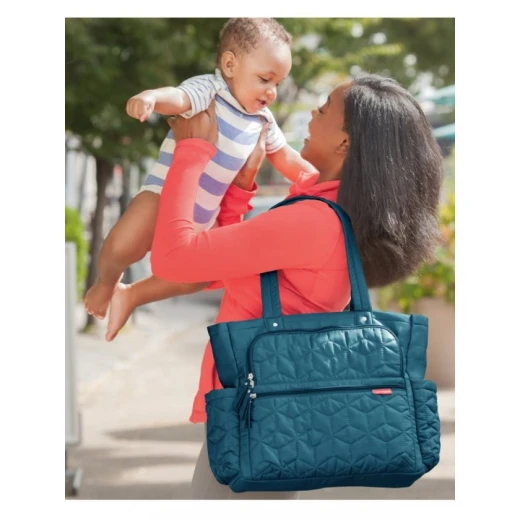 Skip Hop Forma Pack & Go Tote Diaper Bag - Peacock - سكيب هوب - Image 4