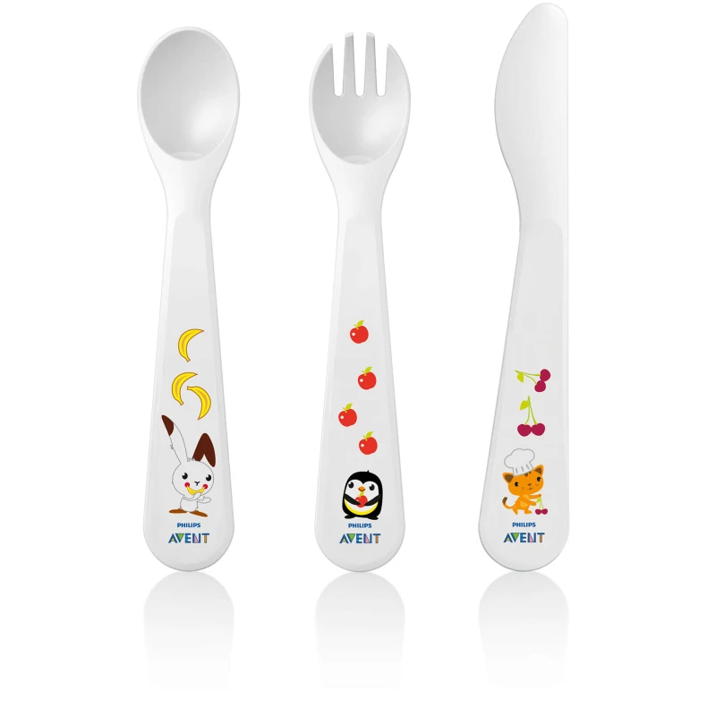 Philips Avent Toddler Fork, Spoon And Knife  (18M+) - فيليبس افينت