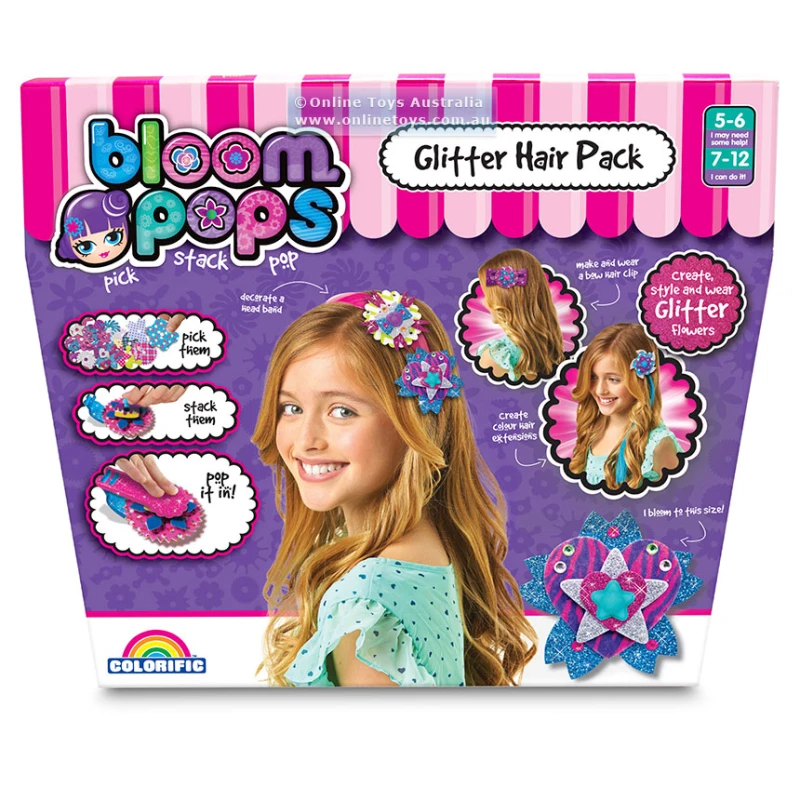 BLOOM POPS - GLITTER HAIR PACK - نيو بوي