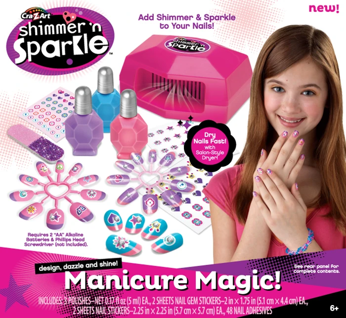CRA-Z-ART SHIMMER 'N SPARKLE MANICURE MAGIC BOX ماجيك بوكس - كري-زي-آرت