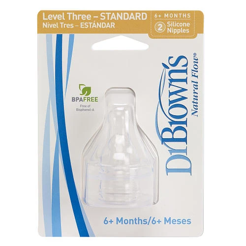 Dr. Brown's Natural Flow Level 3 Standard Nipple Dr. Brown's Natural Flow Level 3 Standard Nipple