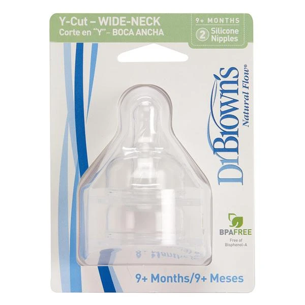 Dr. Brown's Y-Cut Wide -neck Nipples - دكتور براونز