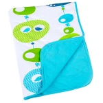 Doomoo Dream Baby Cotton Blanket (100 x 75 cm, Bird Turquoise) - دووموو