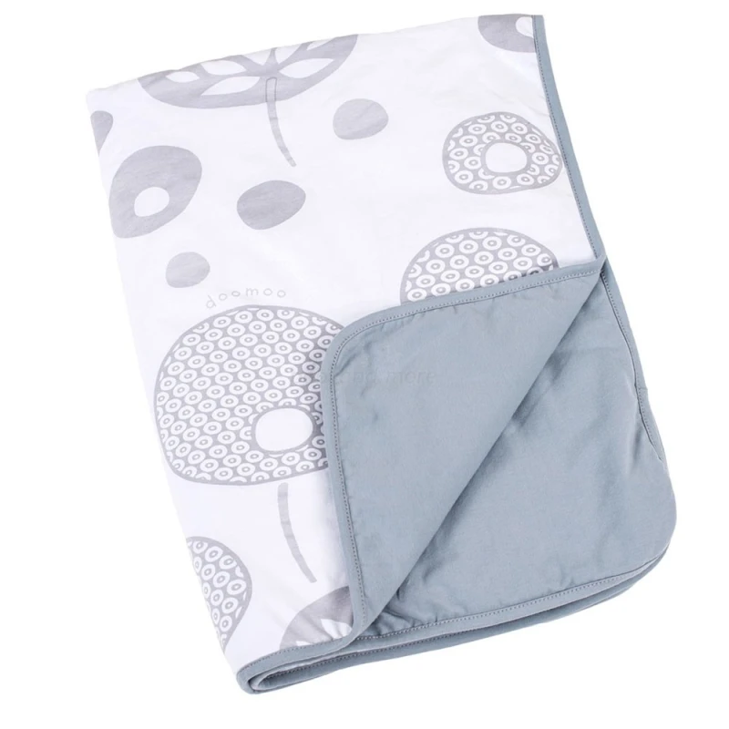 Doomoo Dream Baby Cotton Blanket (100 x 75 cm, Tree Gray) - دووموو