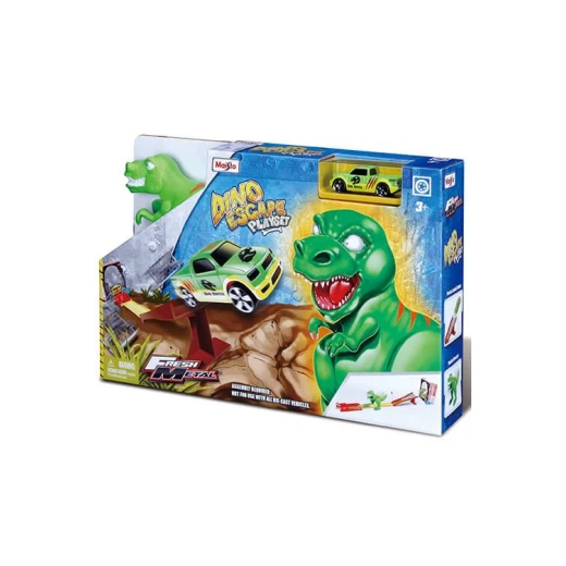 Maisto Fresh Metal 3" Dino Playset with One Vehicle Maisto Fresh Metal 3" Dino Playset with One Vehicle