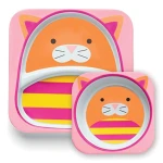 Skip Hop Zoo Melamine Plate and Bowl Set - Cat - سكيب هوب