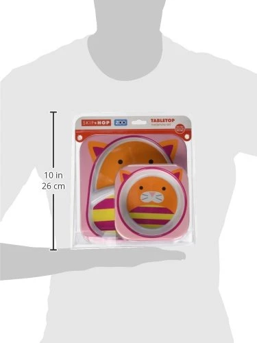 Skip Hop Zoo Melamine Plate and Bowl Set - Cat - سكيب هوب - Image 2