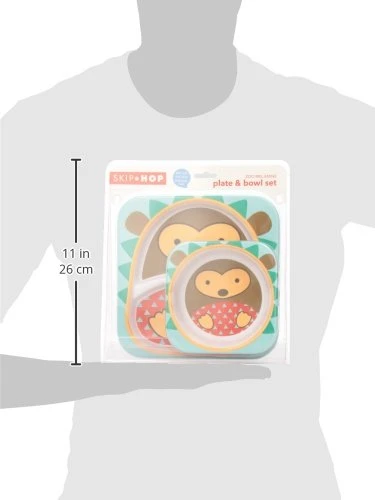 Skip Hop Zoo Melamine Plate and Bowl Set - Hedgehog - سكيب هوب - Image 2
