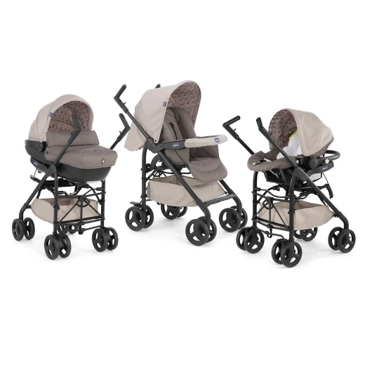 Trio Sprint Stroller + Baby Pram + Car Seat + Kit Car Sand Trio Sprint Stroller + Baby Pram + Car Seat + Kit Car Sand