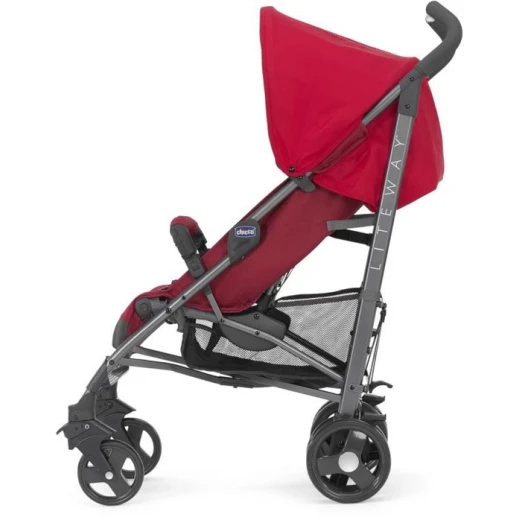 Chicco New Liteway Top Stroller With Bumper Bar - Red - تشيكو - Image 2