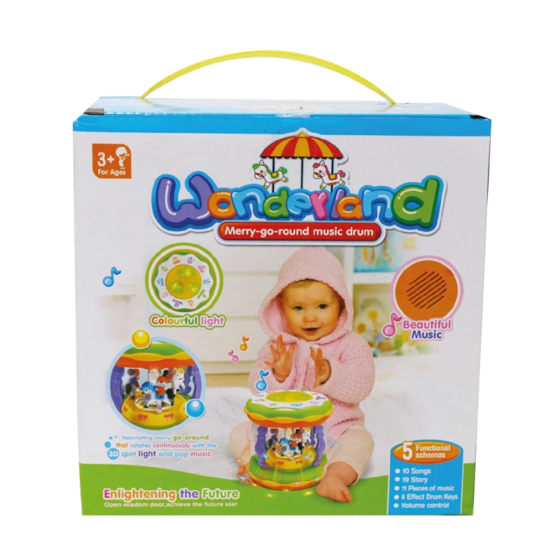 Wonderland Marry Go Round Music Drum with 3D Lights - وندر لاند
