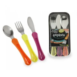 Tommee Tippee First Grown Up Cutlery Set, Orange Color