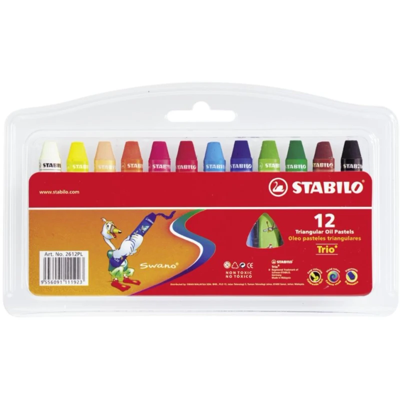 Stabilo Trio Oil Pastels 12 - ستابيلو