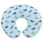 Chicco Boppy Pillow Cotton Slipcover - Blue Whale - تشيكو