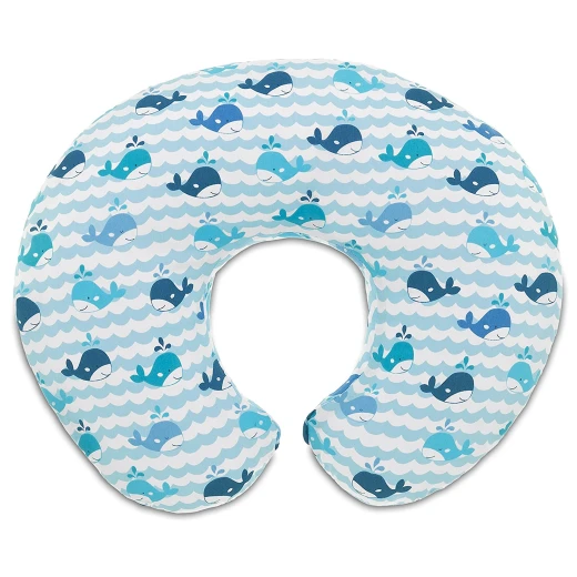 Chicco Boppy Pillow Cotton Slipcover - Blue Whale Chicco Boppy Pillow Cotton Slipcover - Blue Whale