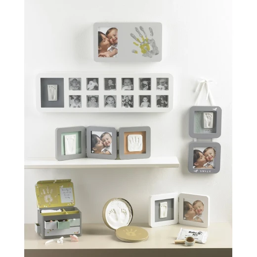 Baby Art My First Year Print Frame (White/Grey) - بيبي آرت - Image 4