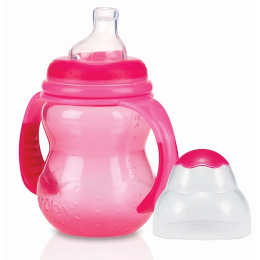 Nuby Training Bottles - 240ml (Pink) Nuby Training Bottles - 240ml (Pink)