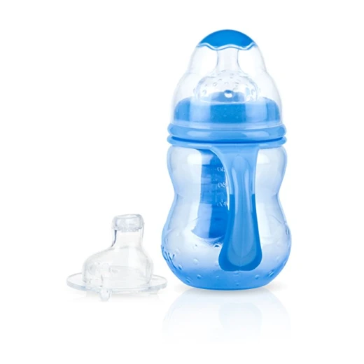 Nuby Training Bottles - 240ml (Blue) Nuby Training Bottles - 240ml (Blue)