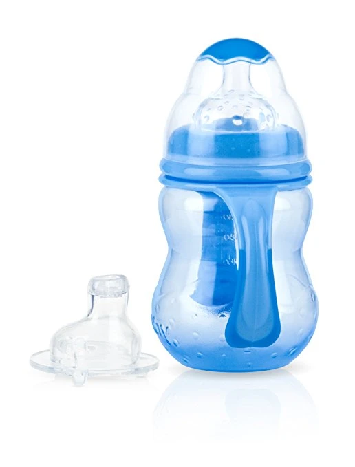 Nuby Training Bottles - 240ml (Blue) - نوبي