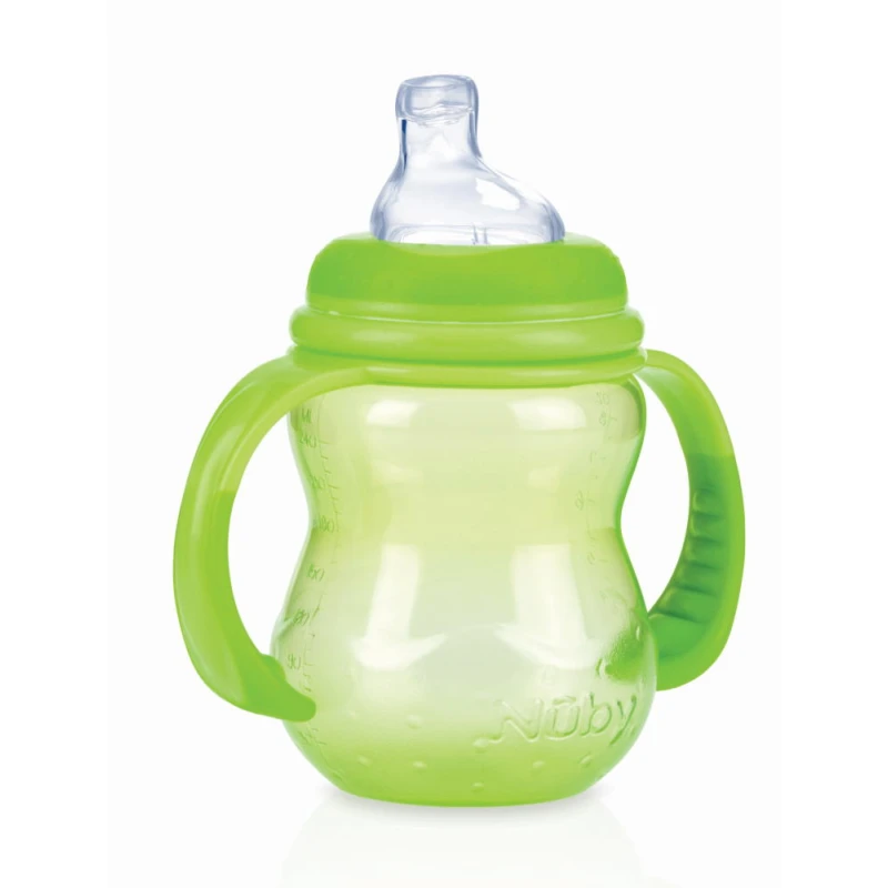 Nuby Training Bottles - 240ml (Green) - نوبي