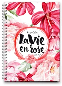 NoteBook Wire Small - La Vie En Rose - 16x11.5cm