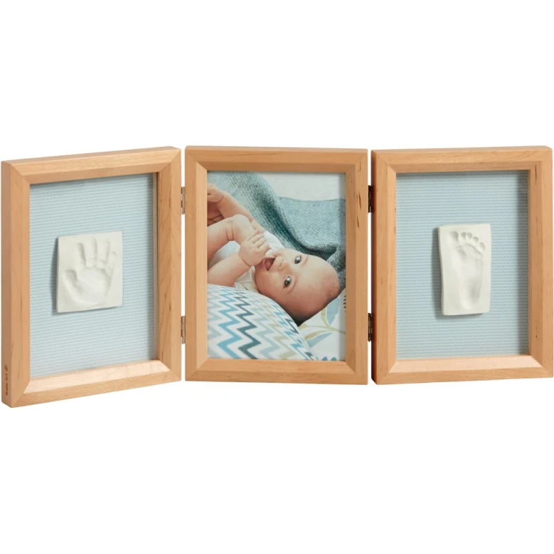 My Baby Art My Baby Touch Wooden Double Frame - Honey - بيبي آرت