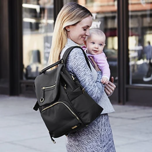 Skip Hop Chelsea Downtown Chic Diaper Backpack, Black - سكيب هوب - Image 7