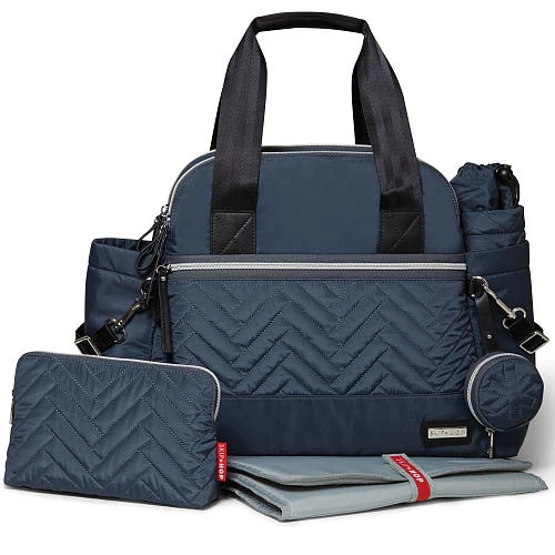 Skip Hop 6 Piece Suite Exclusive Diaper Satchel Set - Steel Grey