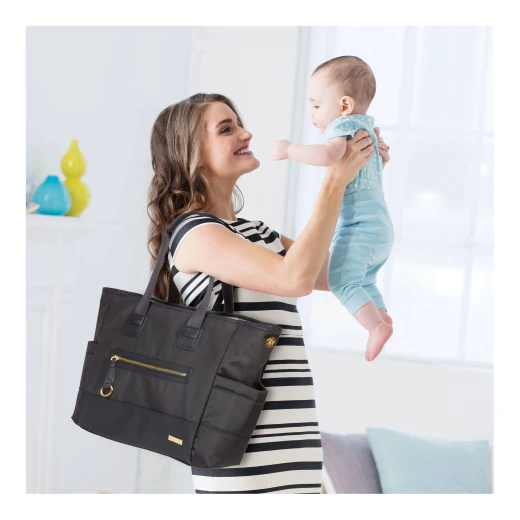Skip Hop Chelhsea 2-in1 Downtown Chic Diaper Tote - Black - سكيب هوب - Image 5