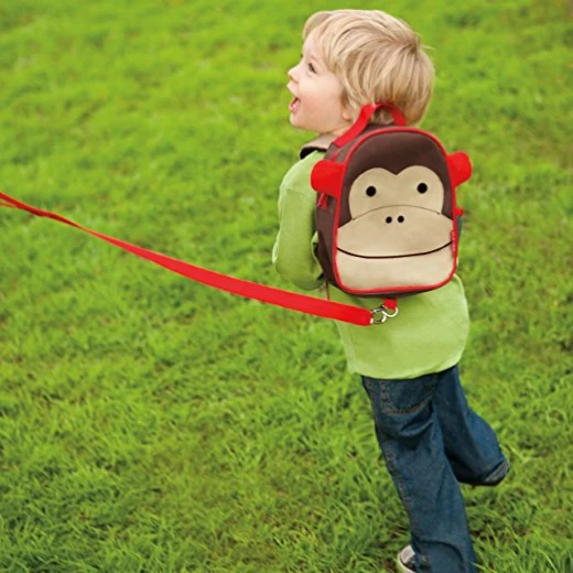 Skip Hop Zoo Little Kid and Toddler Safety Harness Backpack, Monkey - Skip Hop - Image 3