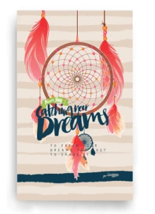 Note Small(Lined) - Small Dream Catcher Notebook -11x15cm Note Small(Lined) - Small Dream Catcher Notebook -11x15cm