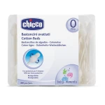 Chicco Cotton Buds With Ear Protection Drum 88 Pieces - تشيكو