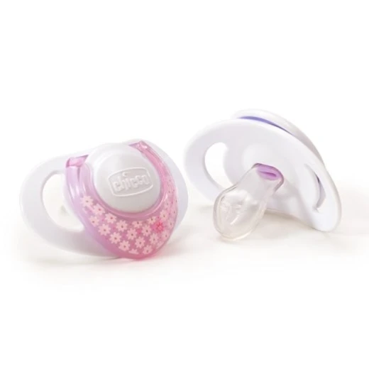 Chicco Physio Compact Pink 0-6 months, Silicone, 2 pieces - تشيكو - Image 2