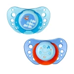 Chicco Physio Air Blue (6-12M) Silicone, 2 Pieces - تشيكو