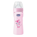 Chicco - Well-Being Bottle 250ml- Silicone (Cat) - تشيكو