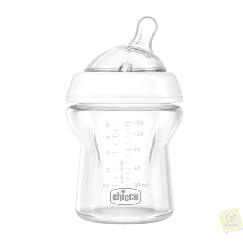 Chicco NaturalFeeling (0M+) Pure Glass 150ml - تشيكو