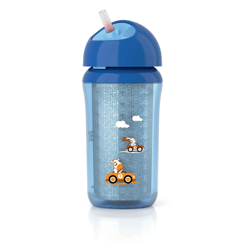 Avent Insulated Cup With Straw 260 Ml - Blue - فيليبس افينت