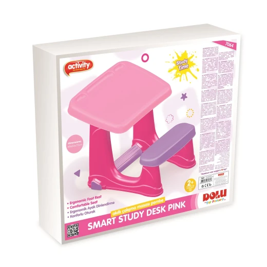 Dolu Smart Study Desk- Pink - دولو - Image 2