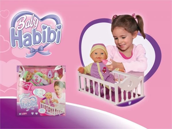 Baby Habibi My First Baby with Cradle - نيو بوي