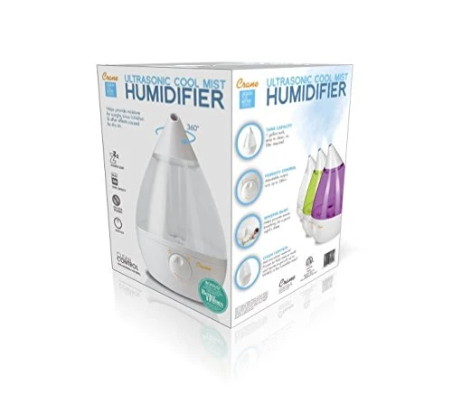 Crane Drop Ultrasonic Cool Mist Humidifier – Clear and White - كرين - Image 5
