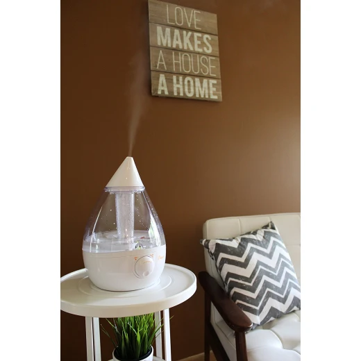 Crane Drop Ultrasonic Cool Mist Humidifier – Clear and White - كرين - Image 4