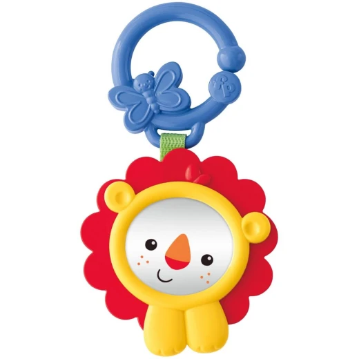 Fisher-Price Peek-a-Boo Lion Mirror Rattle Toy - فيشر برايس - Image 2