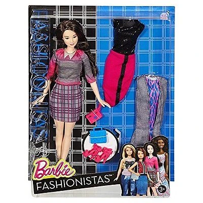 BARBIE FASHION AND BEAUTY - Fashionistas doll with 2 extra dress - 5 - باربي
